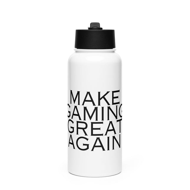 MGGA Stainless steel water bottle with a straw lid